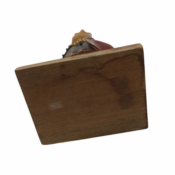 Romer Cormano Shriner Man Wood Hand Carved Italian ANRI Statue Figurine Vintage - Picture 10 of 10